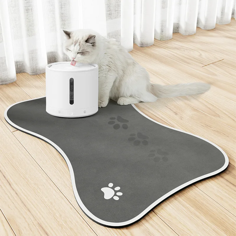 

Pet Feeding Mat Absorbent Dog Mat for Food and Water Bowl Cat Mat No Stains QuickDry Puppy Pet Placemat Dog Accessories Supplies