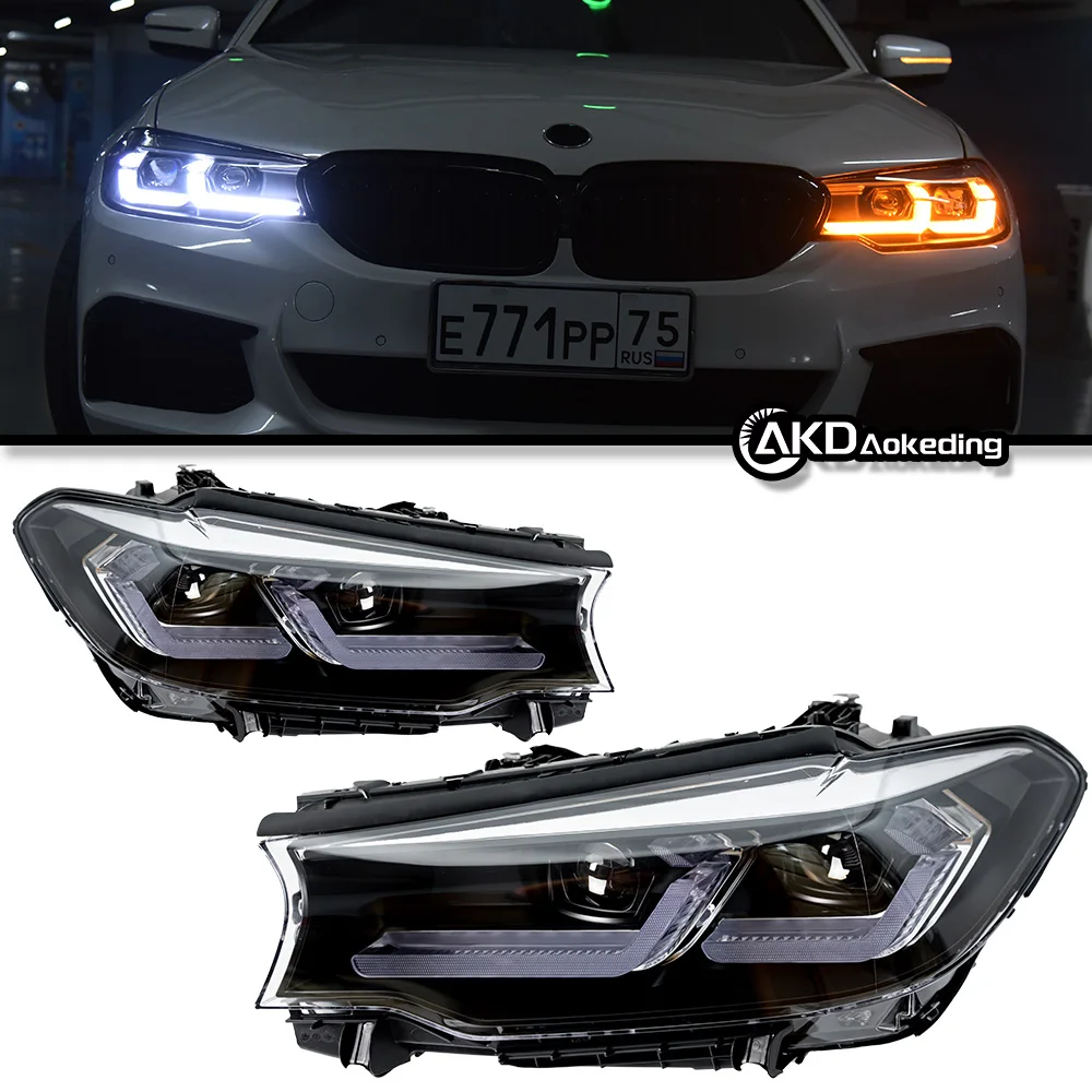 

Auto Parts For 5series G30 G38 Headlights 2018-2021 latest LCI Styling LED Daytime Lights Dual Projector Car Accesorios Modified