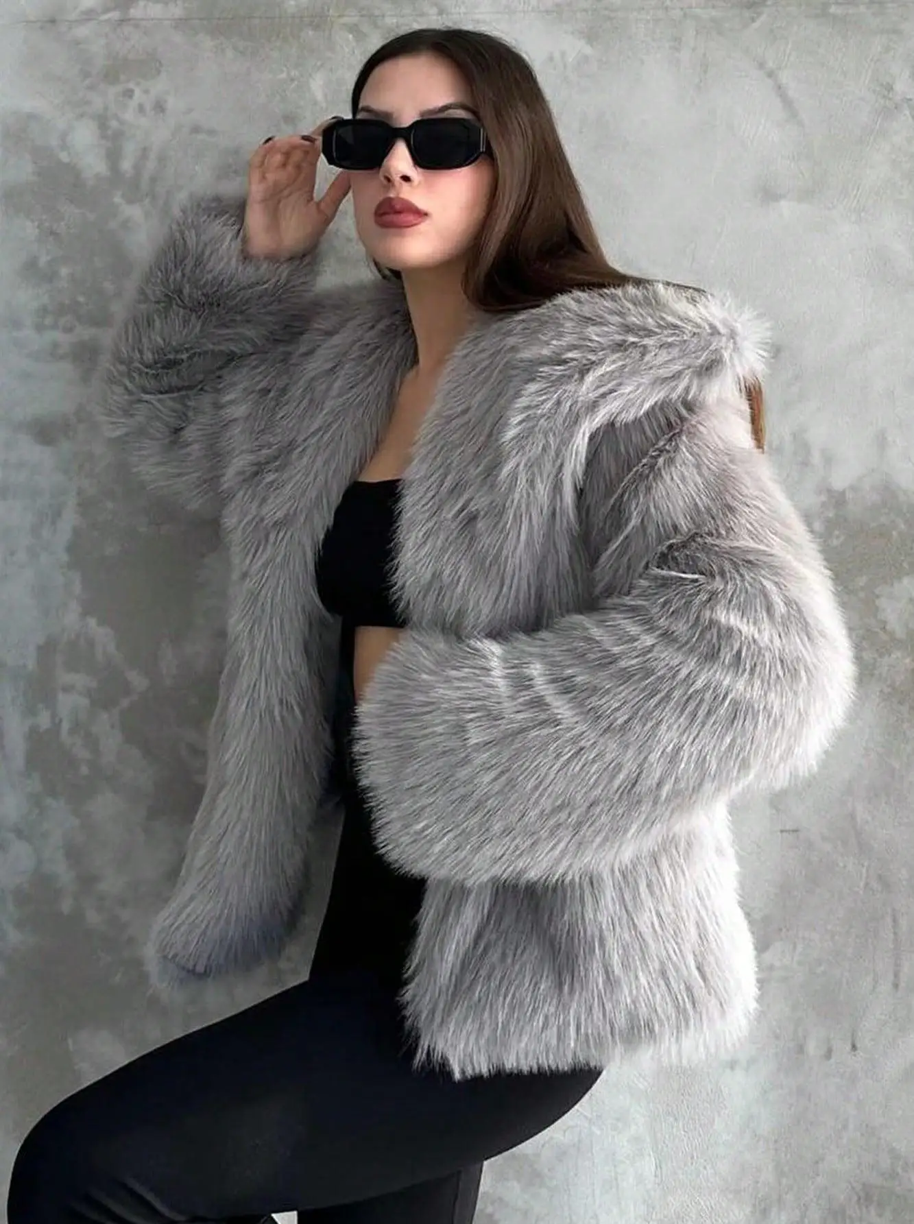 

2025 Women's Jackets Women Clothes Jacket Autumn Winter Jacket for Women Coat Top New Fashion Loose Faux Fur Lapel Coat
