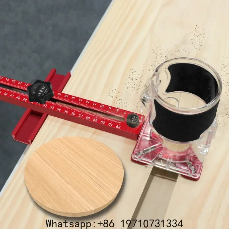 Extended 3 in 1 Router Milling Groove Bracket,9-61cm Radius Router Circle Cutting Jig,Aluminum Cabinet Hardware Jig for Woodwork