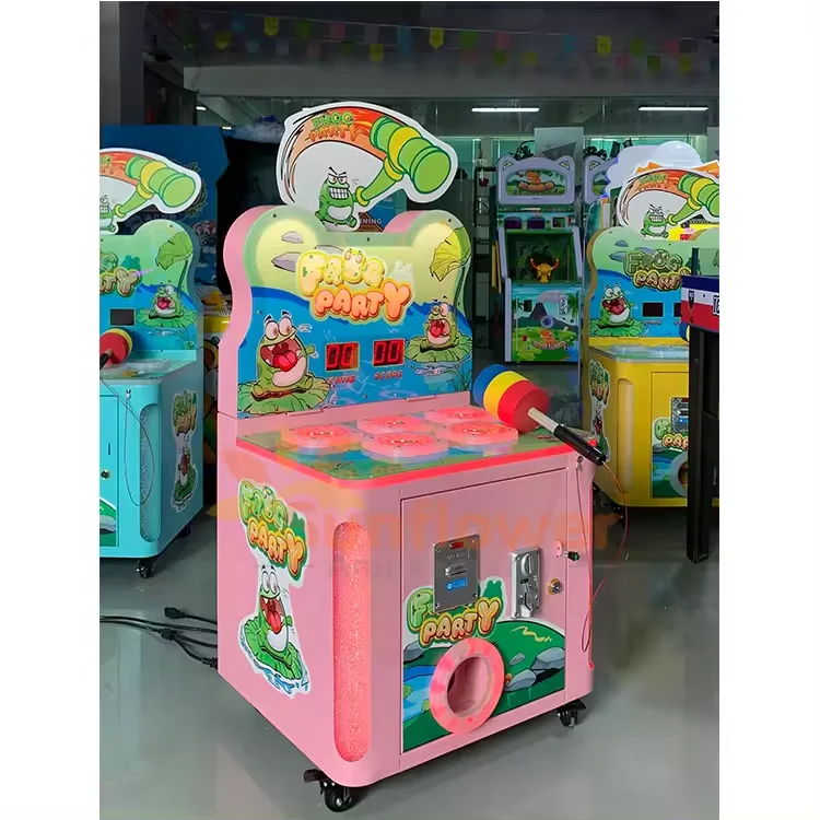 Coin Operated Kids Game Arcade Whack a Mole Game Machine Frog Hammer Hammer Hitting Game  Machine