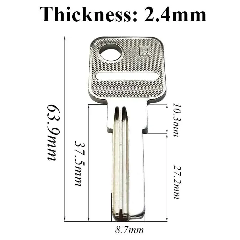 5-100 Pcs PALA-3 PALLADIUM Hi-Rel Uncut Empty Key Blank House Home Door Locksmith Tool Embryo Lock Security Safe Locks Copper