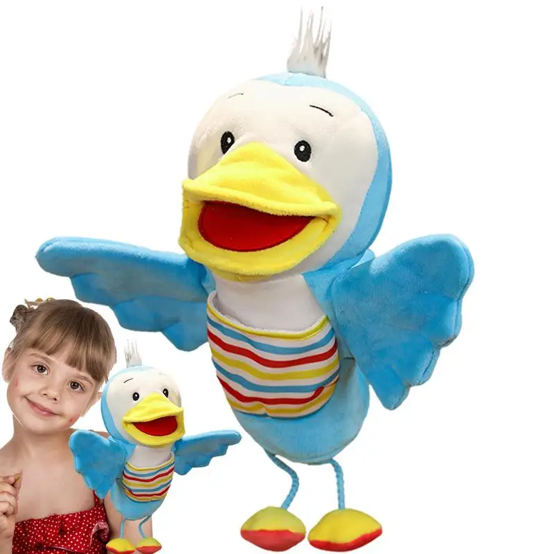 

Cute Hand Puppet Cartoon Duck Interactive Toy Soft Children Toy With Movable Mouth Animal Plush Toy For Hugging Accompany