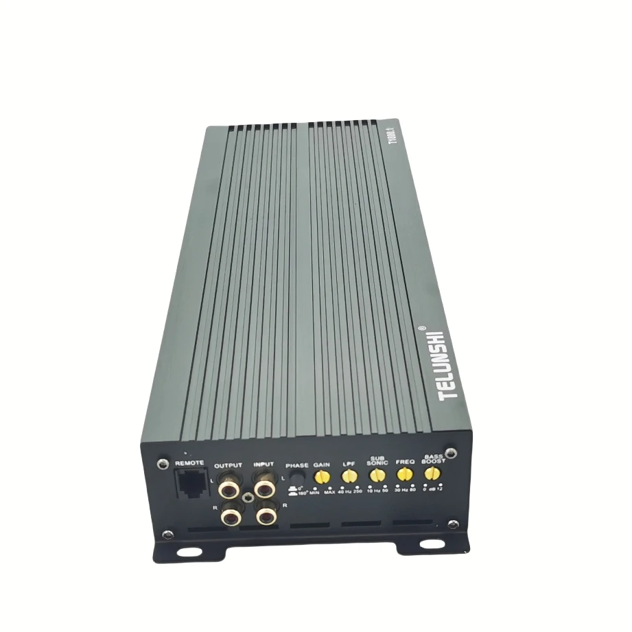 Monoblock Heavy Aluminium Heatsink RMS Power 1500W*1CH@ 1Ω/1000W*1CH@ 2Ω/700W*1CH@ 4Ω Class D Car Sound Korea Mono Amplifier