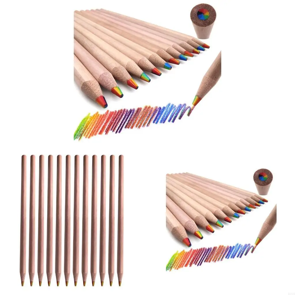 

M5TB Rainbow Coloured Pencils Sets, Multicoloured Pencils for Adult Kid Drawing