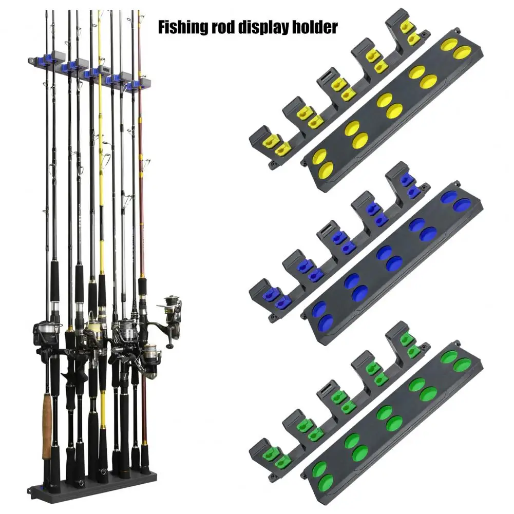 Fishing Rod Holder Large Storage Space Fishing Pole Holder Plastic Anti Scratch Compact Wall Rod Rack Fishing Tools For Home