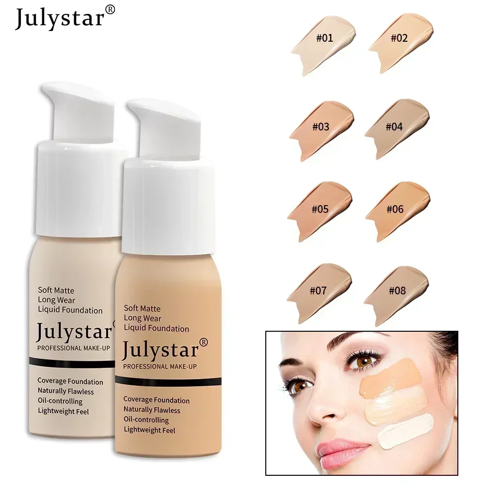 10 Color Liquid Foundation Hydrating Lasting Brighten Skin Color Concealer Waterproof Oil-control Natural Foundation Makeup 30ml