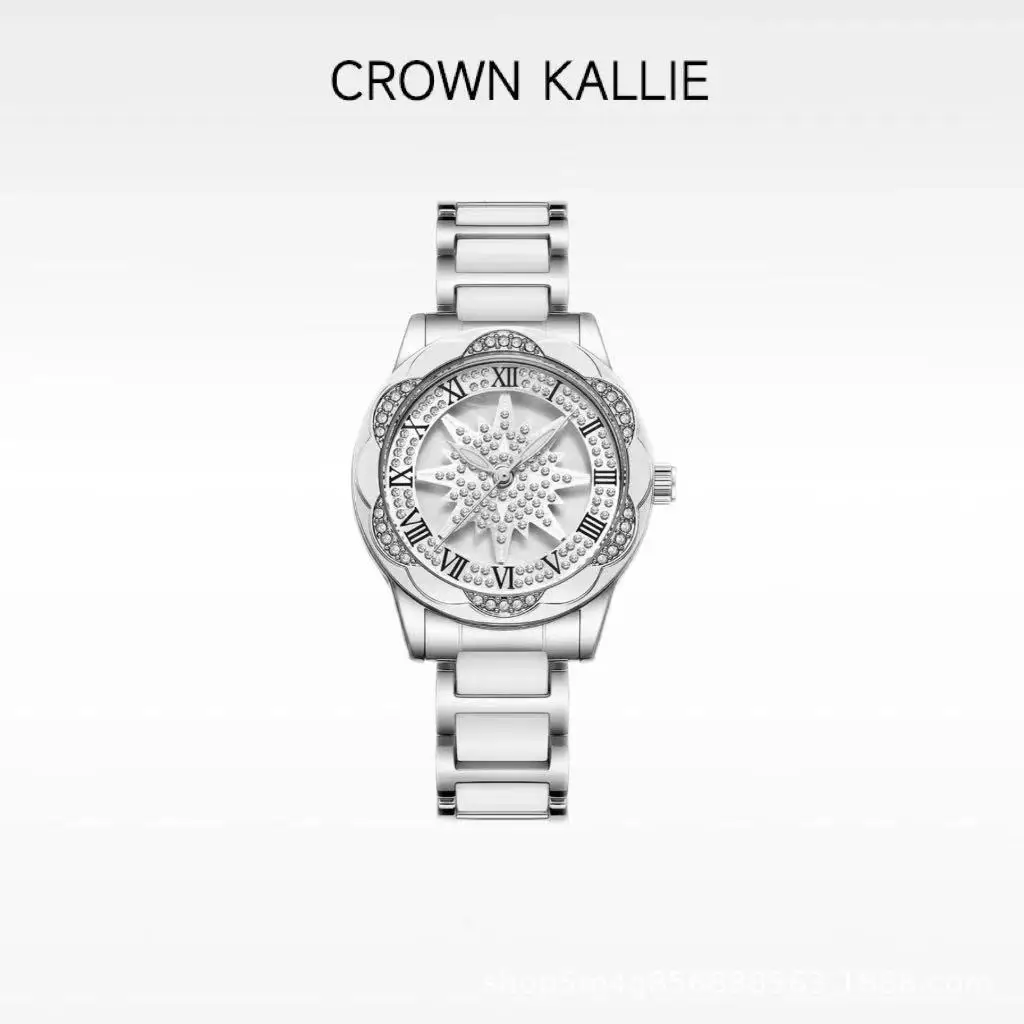 

Crown Kallie [Rotating Snowflake] Starry Sky Series Rotating Disc Design Women's Watch CK8124