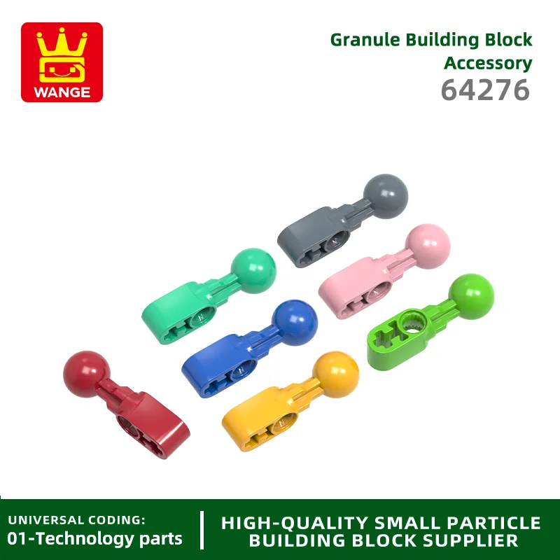 20Pcs/Lot 64276 Liftarm Ball Joint Straight 1x2 Building Blocks MOC Technical Accessories Compatible with Bricks Toys Kids Gift