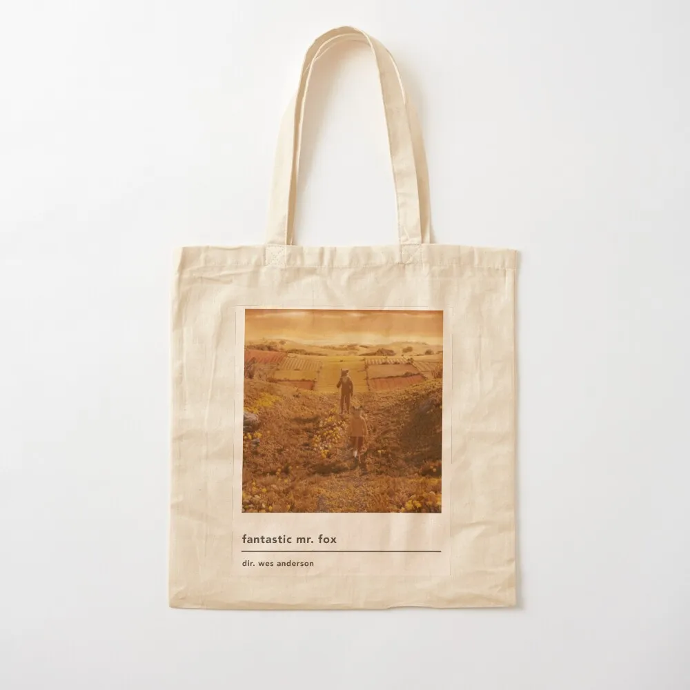 حقيبة حمل ملصق فيلم السيد فوكس الرائعة البسيطة، حقيبة تسوق نسائية قابلة لإعادة الاستخدام للمتسوقين #2