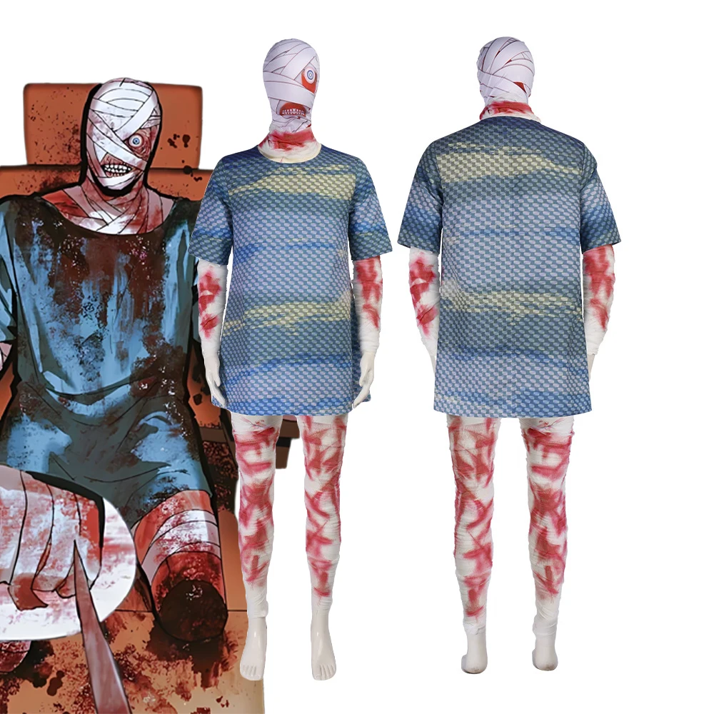 

New Game Mouthwashing Corrie Cosplay Costume Bandage Man Top T-shirt Zombie Uniform Halloween Clothes