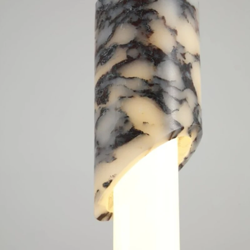 Lámpara colgante LED Art Deco, variable, mármol Natural, acrílico blanco para dormitorio, cocina, comedor, cable ajustable