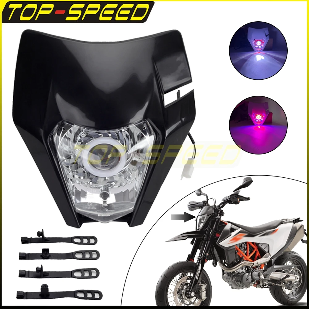 

Dual Sport Naked Motorcycle Dirt Bike Headlight High/Low Beam For 300 EXC AU BR EU Six Days TPI 690 SMC FREERIDE 250 EU US 13-21