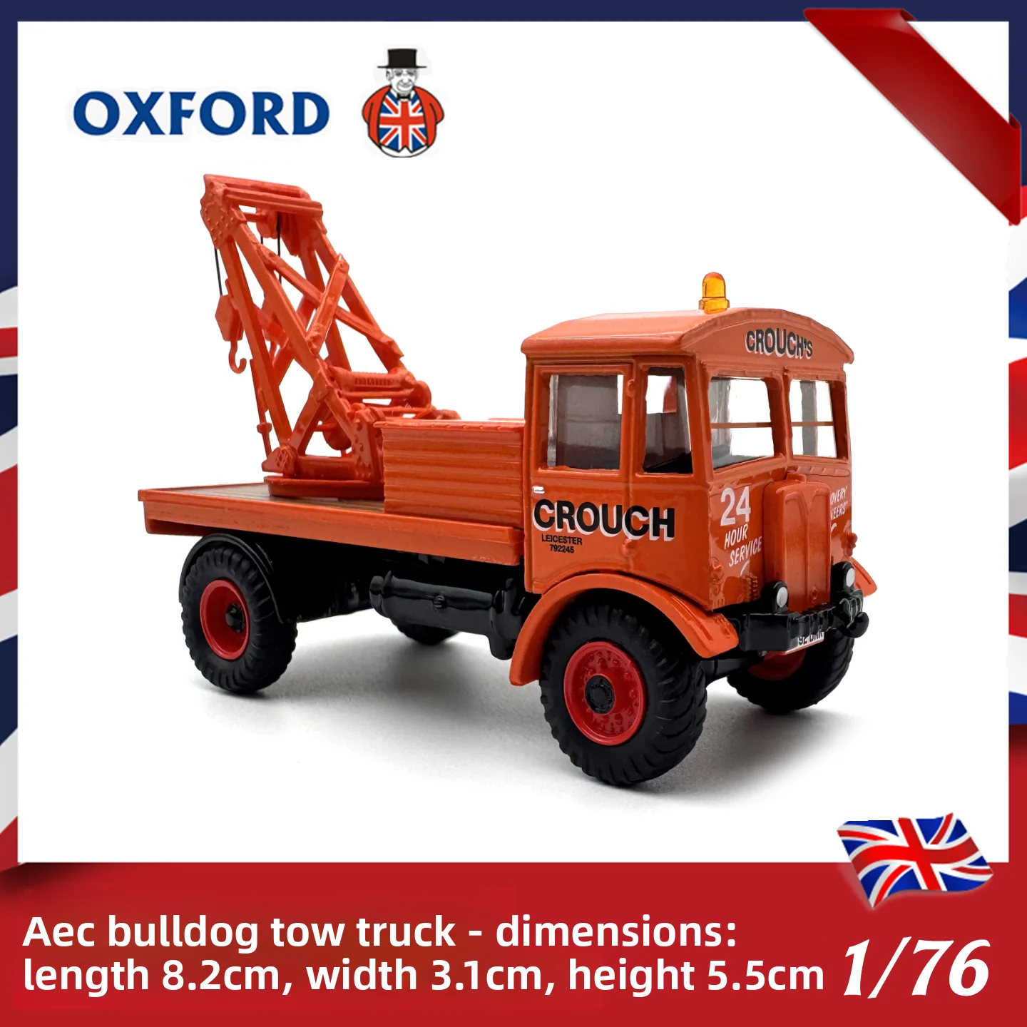 Diecast OXFORD 1:76 Scale Bulldog AEC Emergency Rescue Trailer Alloy Car Model