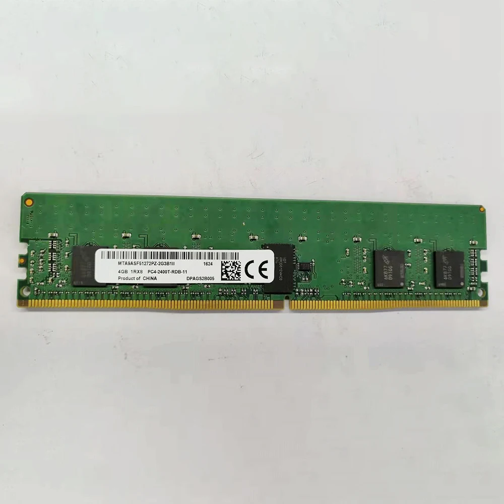 Piezas de memoria RAM para servidor MT, 1 PC4-2400T, 4GB, MTA9ASF51272PZ-2G3B1, 4G, 1RX8, DDR4 2400