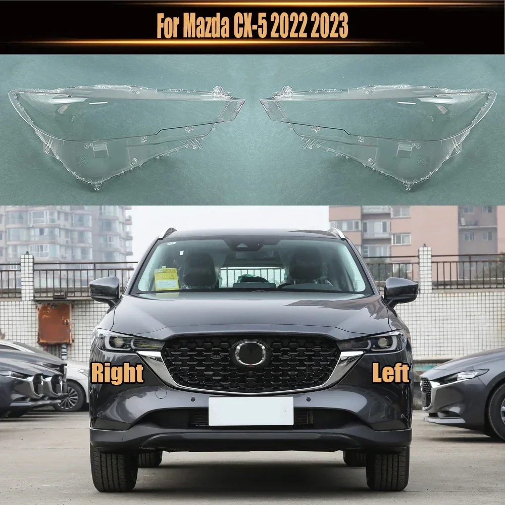 

For Mazda CX-5 2022 2023 Headlight Shell Transparent Headlamp Lens Cover Plexiglass Replace Original Lampshade
