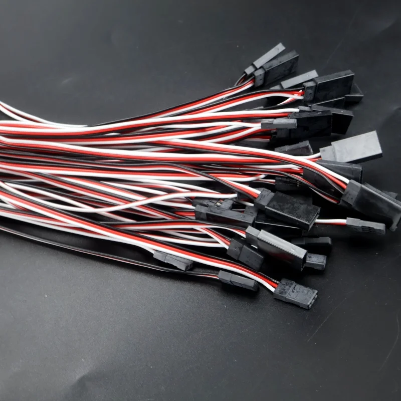 10pcs100/150/200/300/500/600/1000 مللي متر التحكم عن بعد سيرفو تمديد كابل JR ل التحكم عن بعد هليكوبتر RC الطائرات بدون طيار