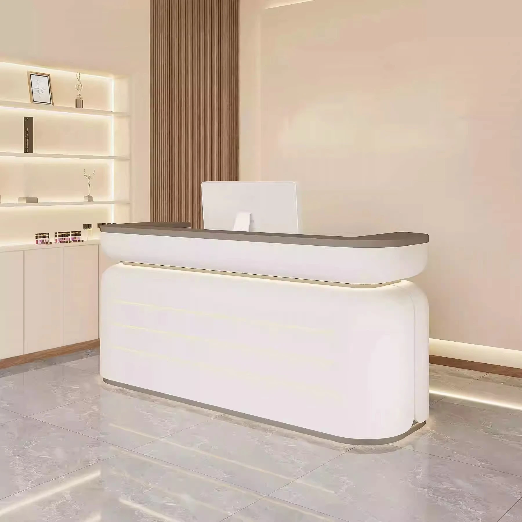 &c Elegant Front Desk Reception Desk Office Salon SPA Hotel White Front Desk Reception