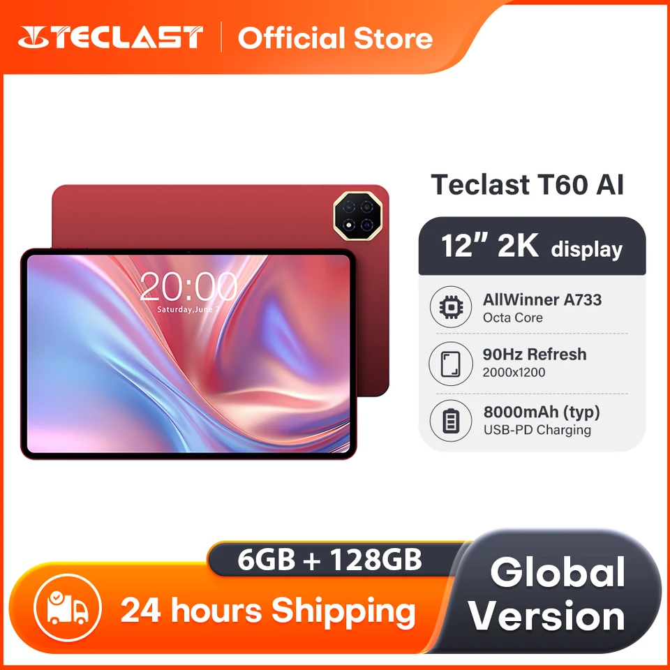TECLAST T60AI タブレット AI機能 A733 WiFiモデル Best Price Teclast T60AI WiFi Tablet PC 6GB+128GB 12 Inch Android