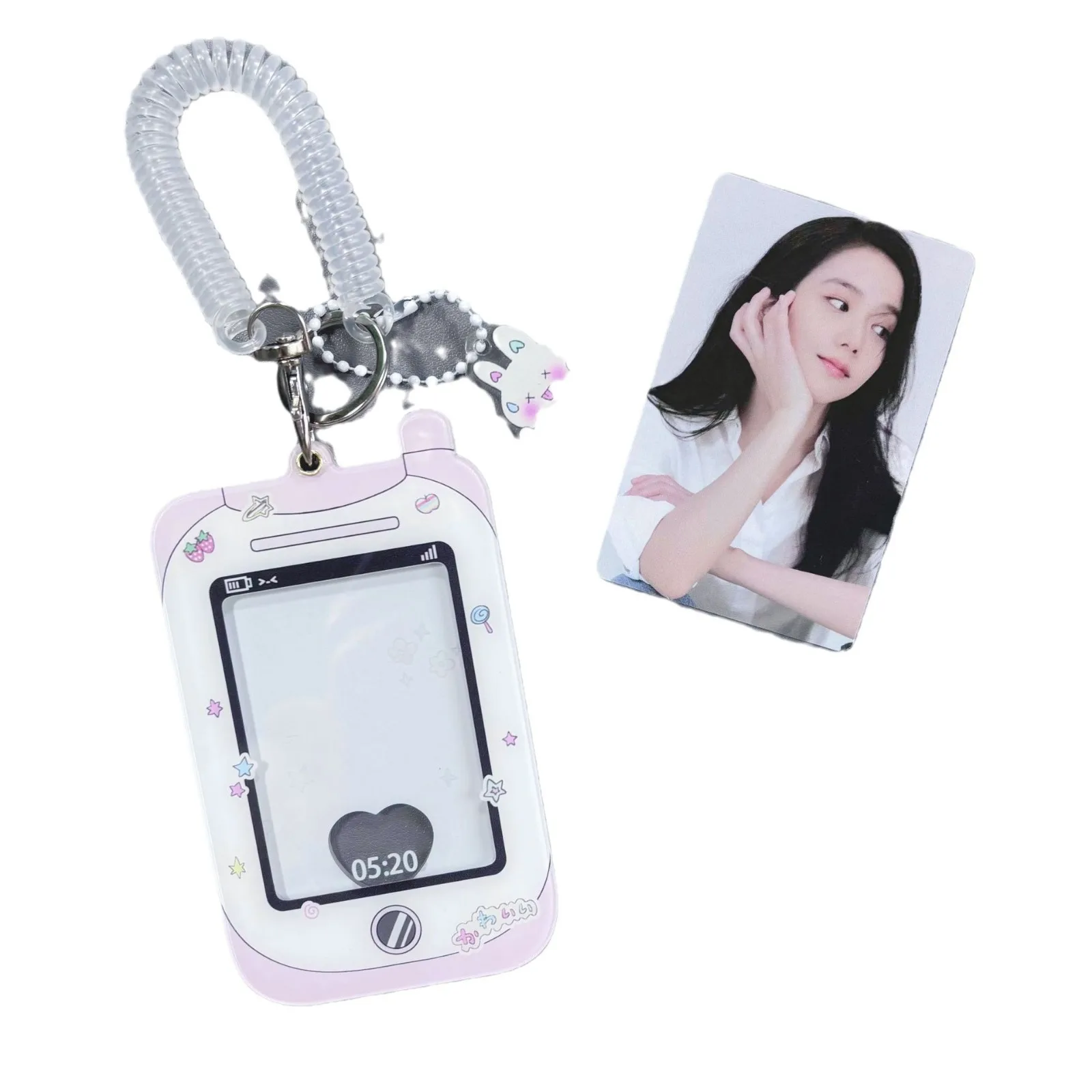 Y2K Mobile Phone Camera Acrylic InsertIon Card, Standing Desktop Holder, Small Protection Card Holder