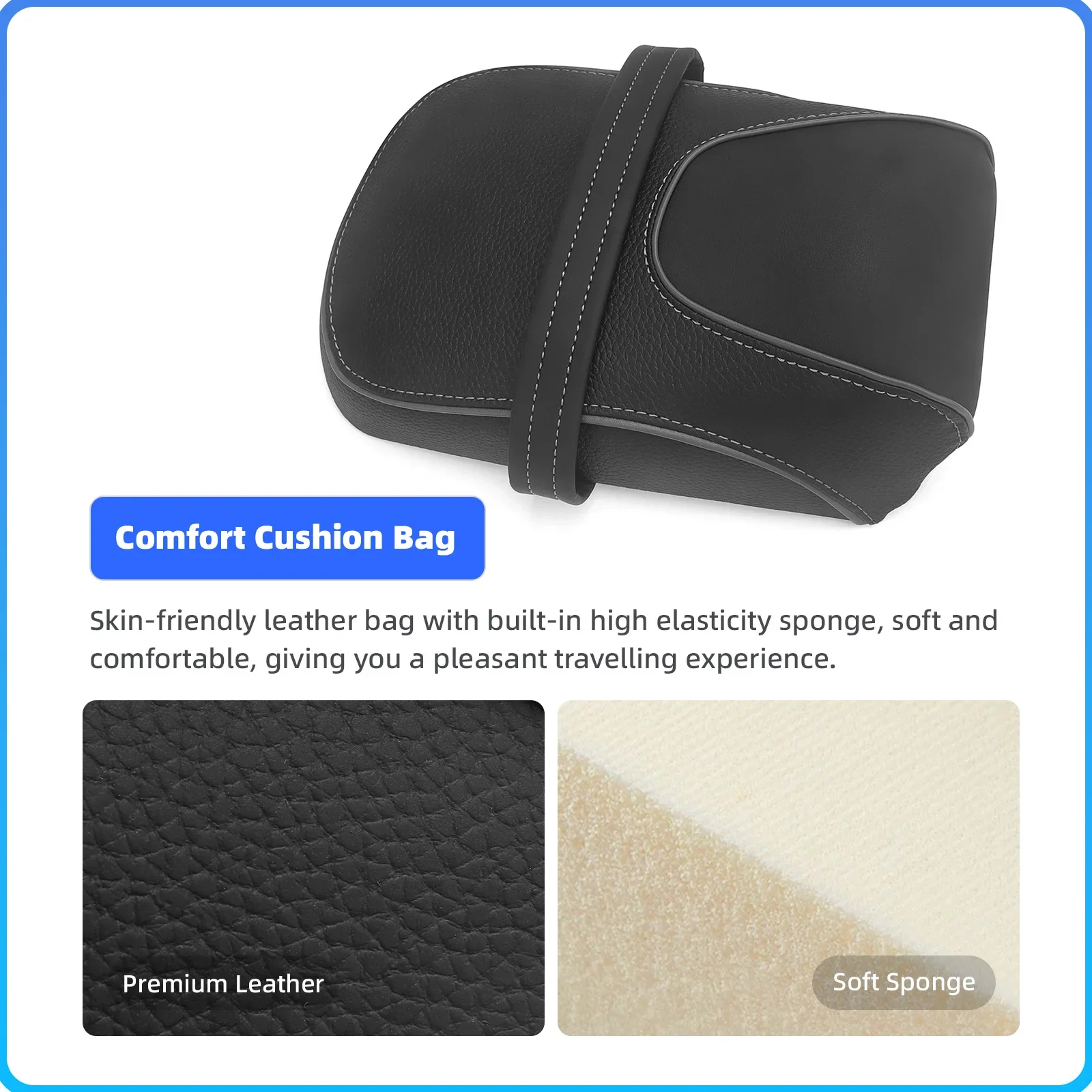 For 2025 Indian Scout Rear Seat Cushion Waterproof Motorcycle Seat Memory Foam Comfort for Scout Super/Sport/Limited/Tech Models