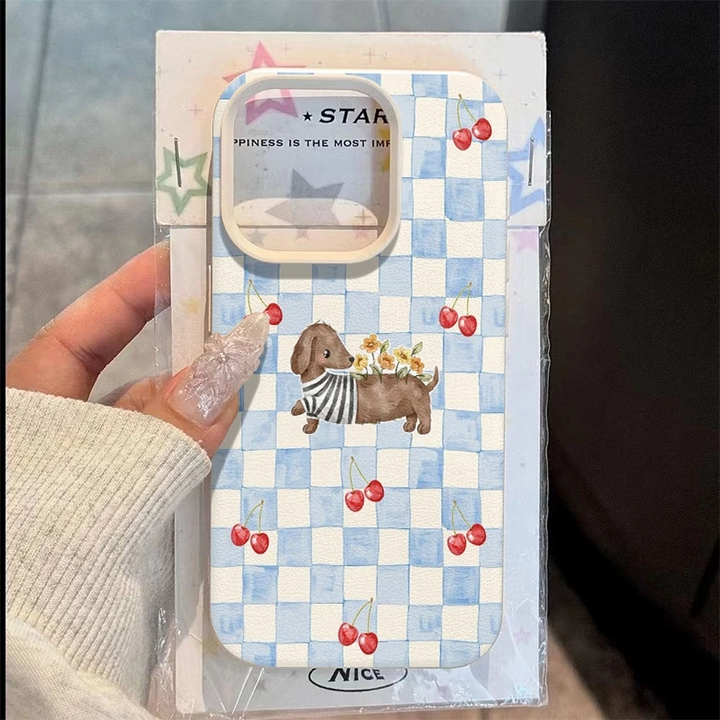 

For Samsung Galaxy S25 Ultra S24 Plus S23 FE S22 S21 A56 A36 A25 A24 A54 A53 A55 A52 A35 Phone Case Striped Dachshund Soft Cover