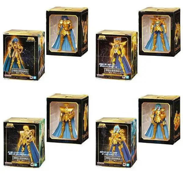 

Миниатюрные статуэтки Bandai Saint Seiya Gold Cloth Myth, 4 варианта, коллекционные украшения для рабочего стола, для фанатов аниме, оригинальные.