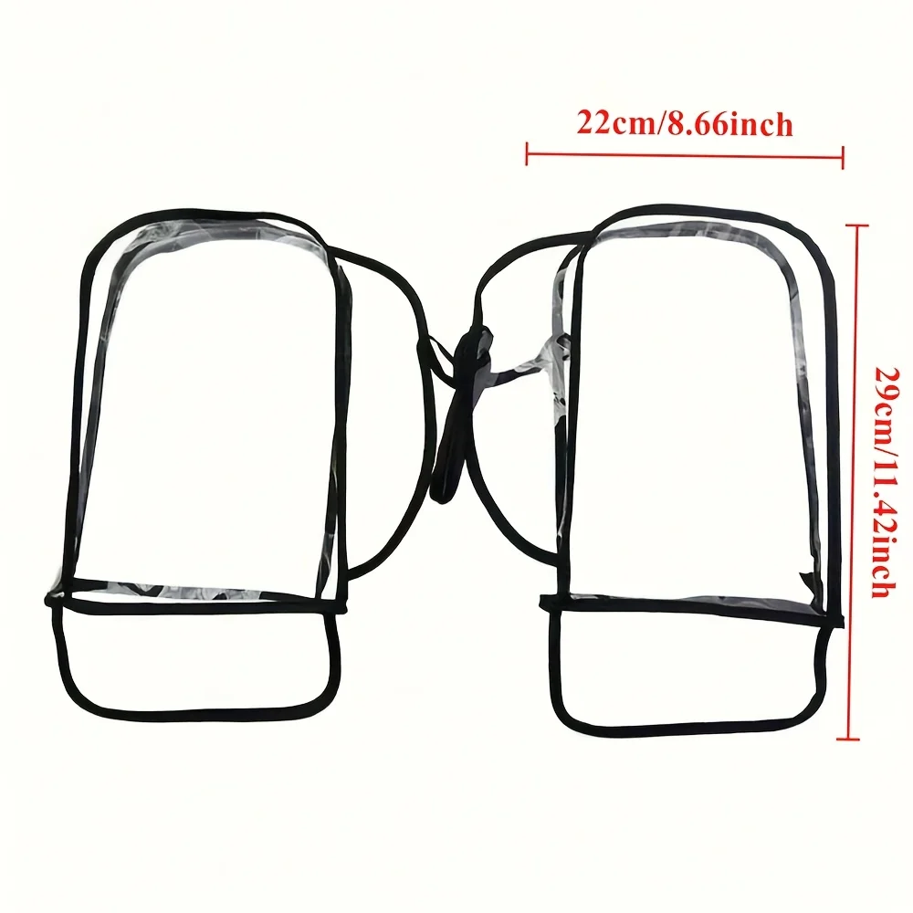 1 Paar Handschuhe mit transparentem Griff für Elektrofahrräder, PVC, winddicht, regenfest, wasserdicht, Motorradgriff-Schutzhülle