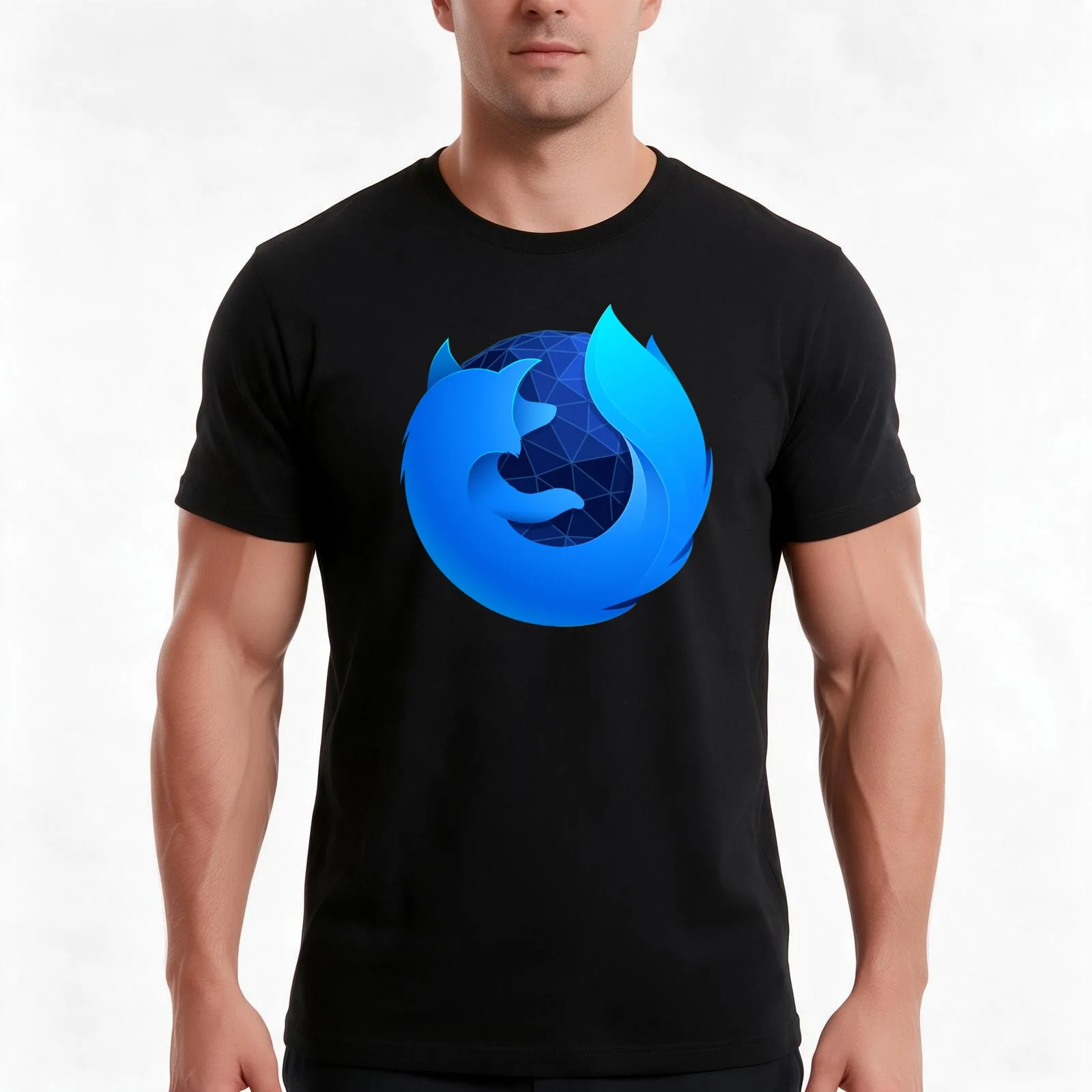 Firefox 2017 Developer Edition logo T-Shirt Summer Casual Cotton Tee Oversized Streetwear Tops Vintage Graphic Print