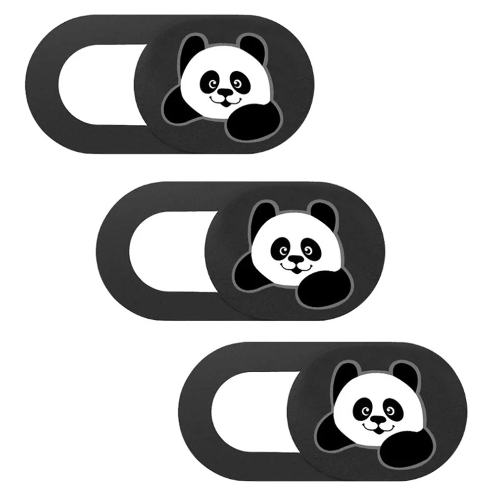 

3Pcs Webcam Camera Cover Slide Panda Privacy Protector Strong Adhesive Lens Cover for Laptop Tablet Computer Webcam Slider