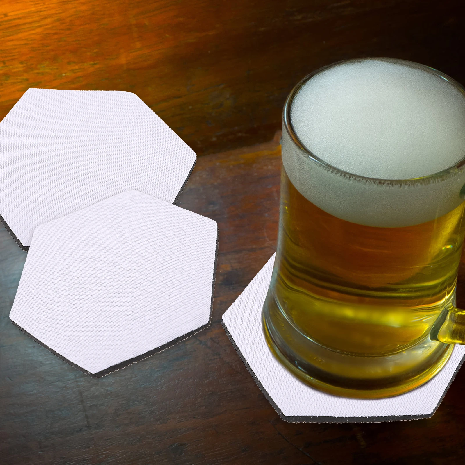 

30 pcs Sublimation Coasters Heat Transfer Cup Mats DIY Blank Coasters for Home Cup Pads Non-Slip Tableware Mats Smooth