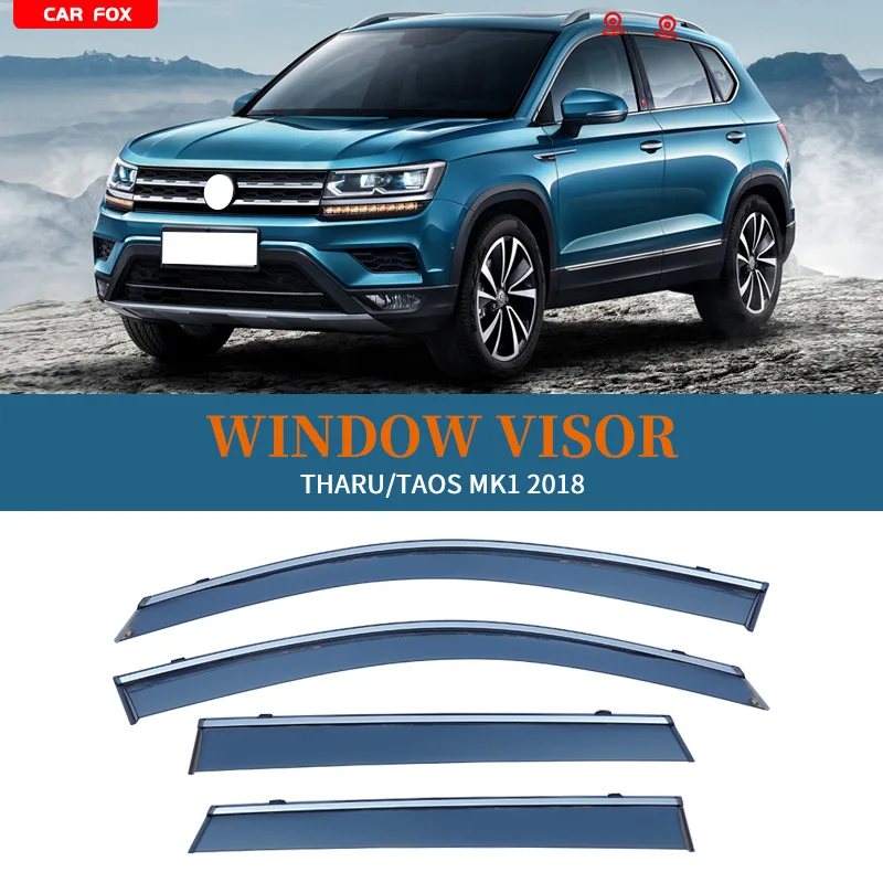 

For THARU/Taos 2018 Window visor Weather Shield Side Window Deflector Car windshield weather shield Car accessories