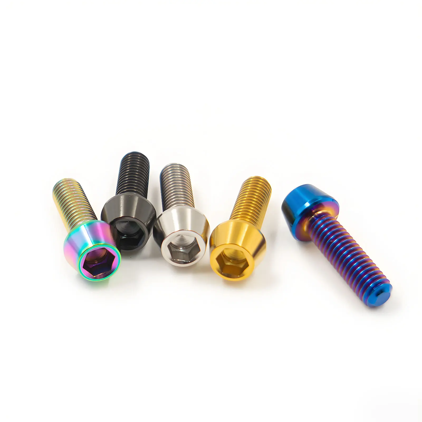 

TC4 Titanium Socket Head Bolts M4 M5 M6 M8 Hex Screws for MTB Bike Bicycle Motorcycle Upgrade Parts