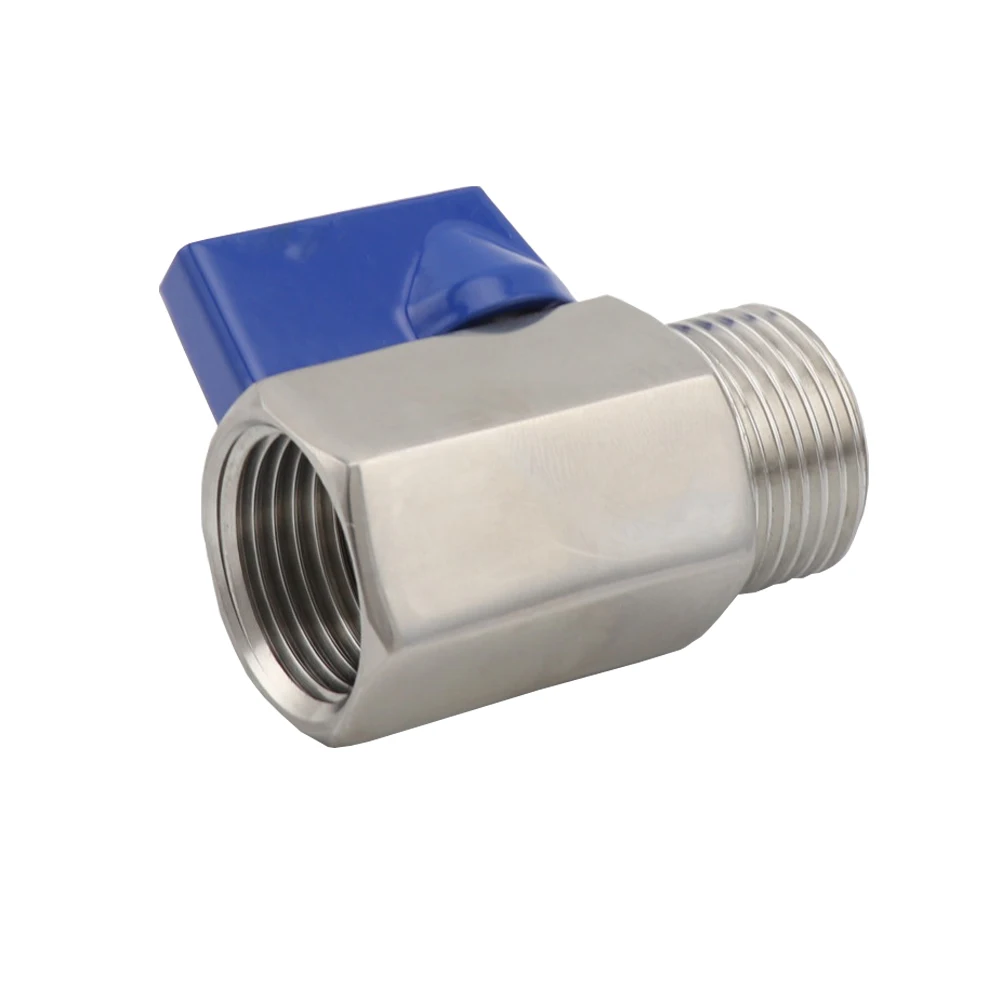 304 Stainless Steel Mini Ball Valve PN63 5/8\'\' BSP Sanitary Shut Off Valve Female To Male For Homebrew Keg  Coupler  Beer Shank