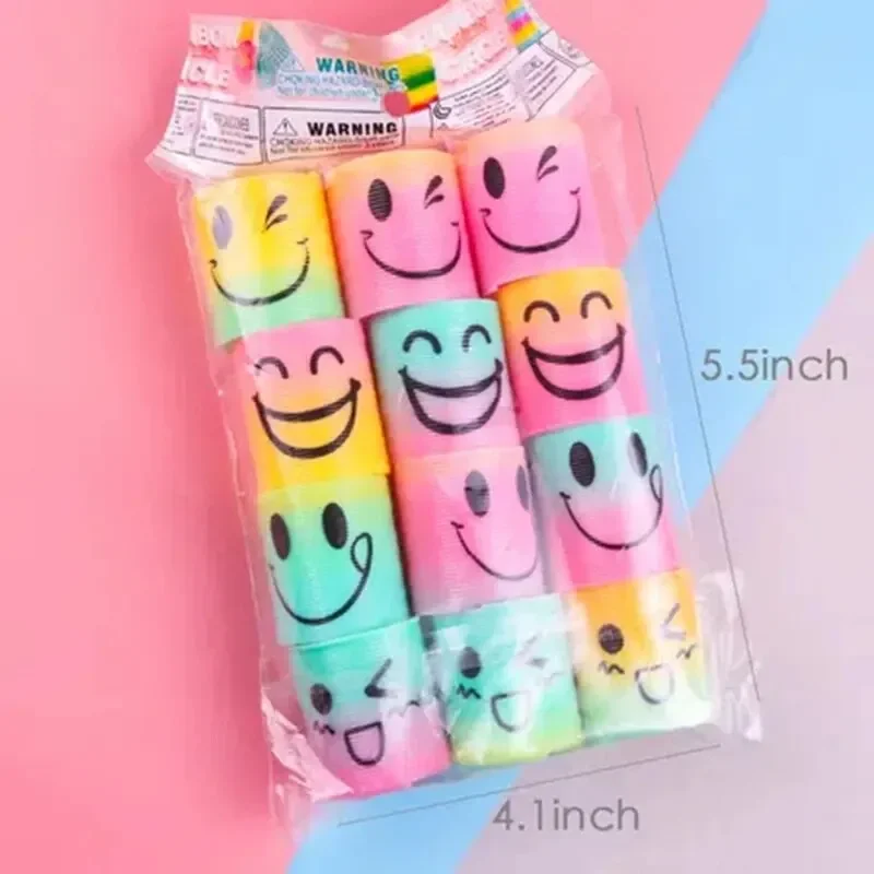 12 قطعة/المجموعة قوس قزح التراص الموسيقى الحنين لغز البلاستيك هدية صغيرة الربيع دائرة ماجيك قوس قزح دائرة للبنين بنات هدية #6