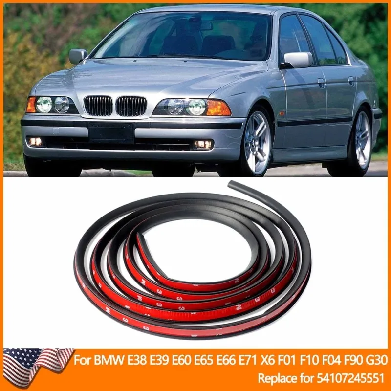 for 1995-2023 E38 E39 E60 E65 E71 E90 F01 F10 F12 F16 F90 G11 G12 G30 BMW 5/7/X6 Series 54107245551 Sunroof Seal Lenght 2980 mm