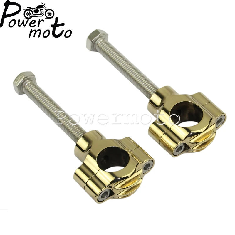 Motorcycle 1 Inch 25mm Handlebar Clamp 2pcs Solid Risers For Honda Yamaha Harley XS650 CB250 XJR1300 Cafe Racer Bobber Chopper