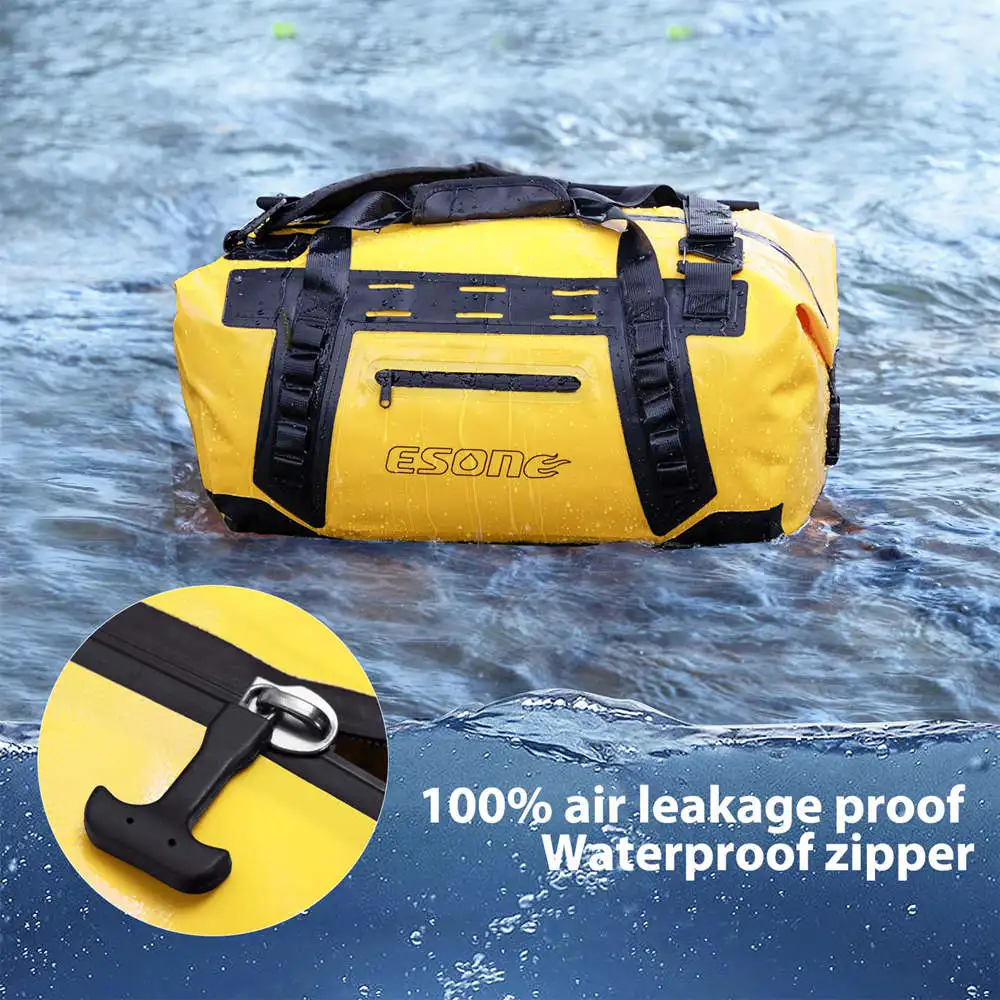 Esone Waterproof Backpack for Women Men 50L Waterproof travel Bag Motorcycle Tail Dry Bags for Camping Boating Kayaking Fishing image 6