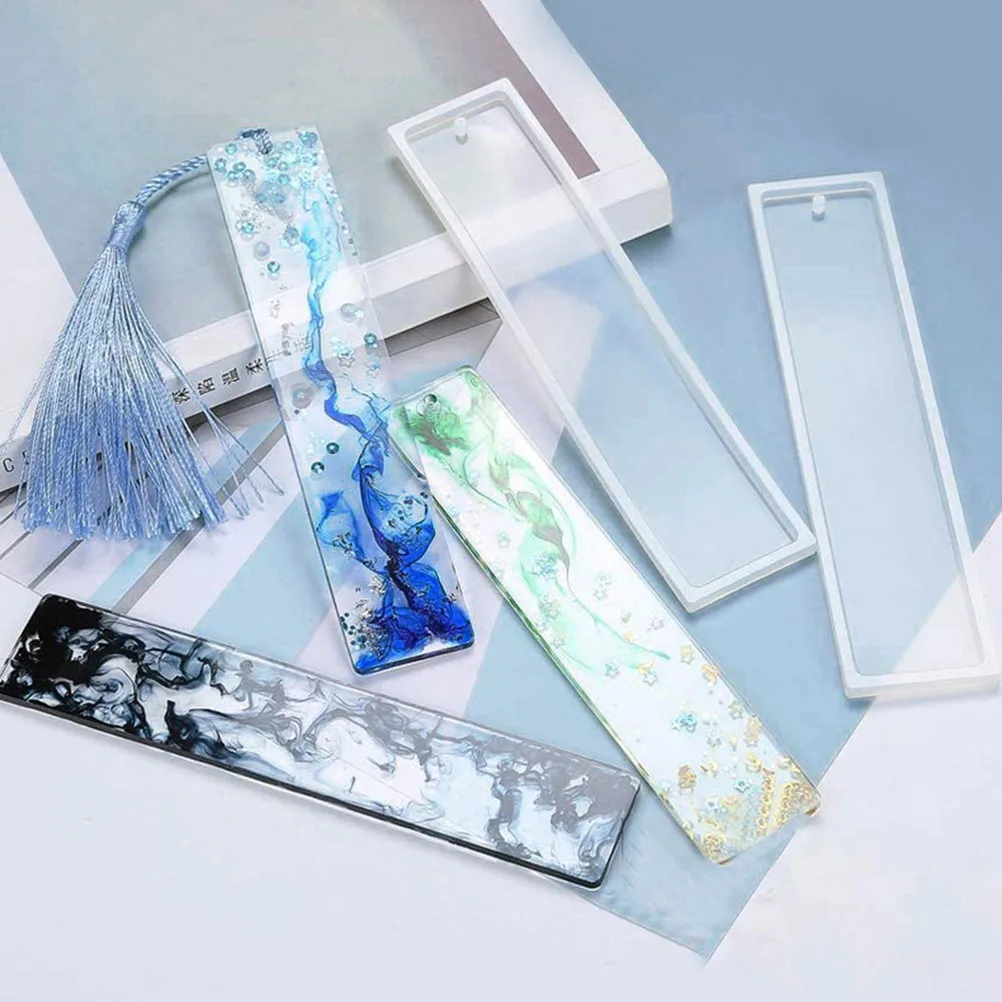 

1Set DIY Bookmark Molds Silicone Mold Non-Stick Epoxy Art Mold Creative Craft Making Tool with Tassels Student Stationery