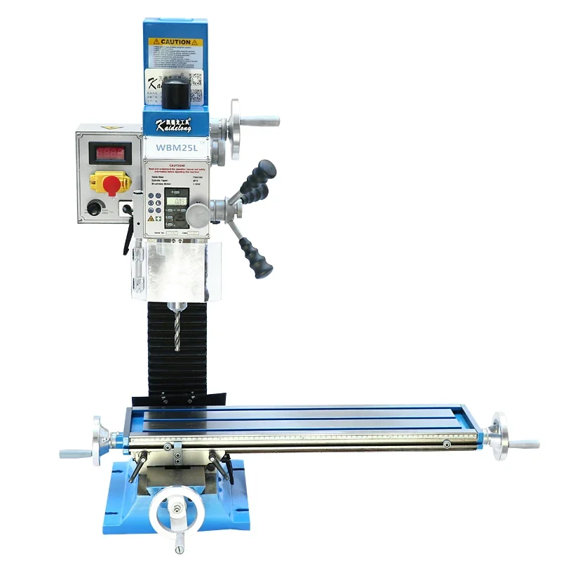 Mini Universal Horizontal Drill Press Manual Desktop Milling Machine For Wood & Metal Vertical Borehole Boring Auger Motor