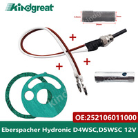 12V Heater Parts Glow Plug Ceramic Pin 252106011000+ Gaskets+Strainer+ Wrench fit for Eberspacher/ Espar Hydronic D3W D4W D5W Z