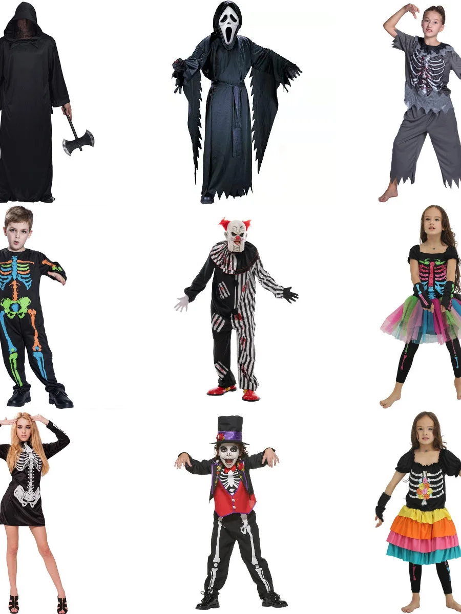 

Halloween Skeleton Ghost Bride Zombie Costume Black Veil Ladies Gothic Cosplay Outfit Chinese Manufacturer Customizable