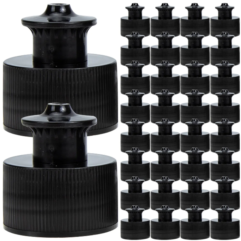 

50pcs Water Bottle Caps Reusable Sealing Replacement Lid Anti-Leakage Push Bottle Cap Plastic Leak-Proof Tops For