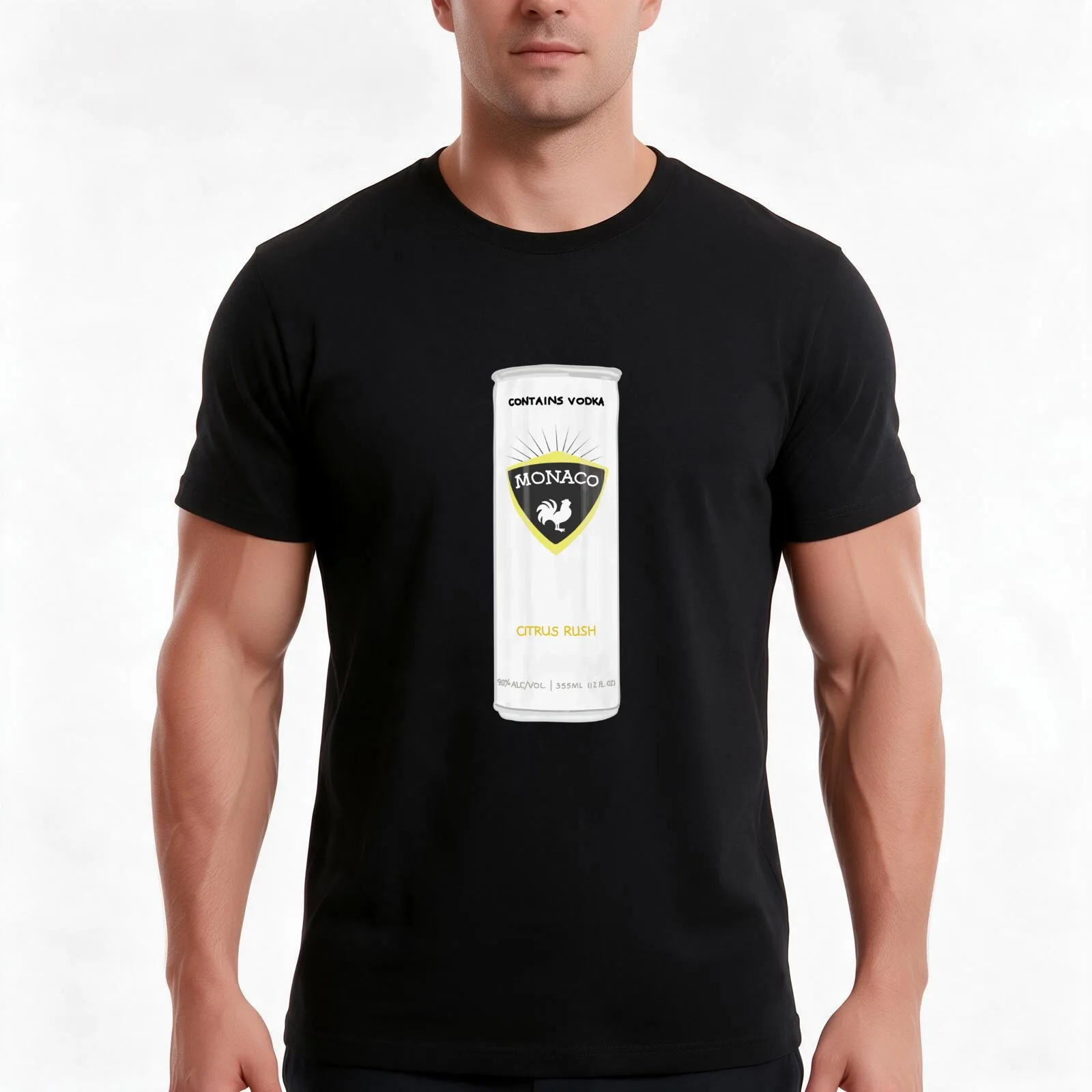 Monaco T-Shirt, Summer Casual Cotton Tee, Oversized Streetwear Tops, Vintage Graphic Print, Loose Fit Short Sleeve, 100% Cotton