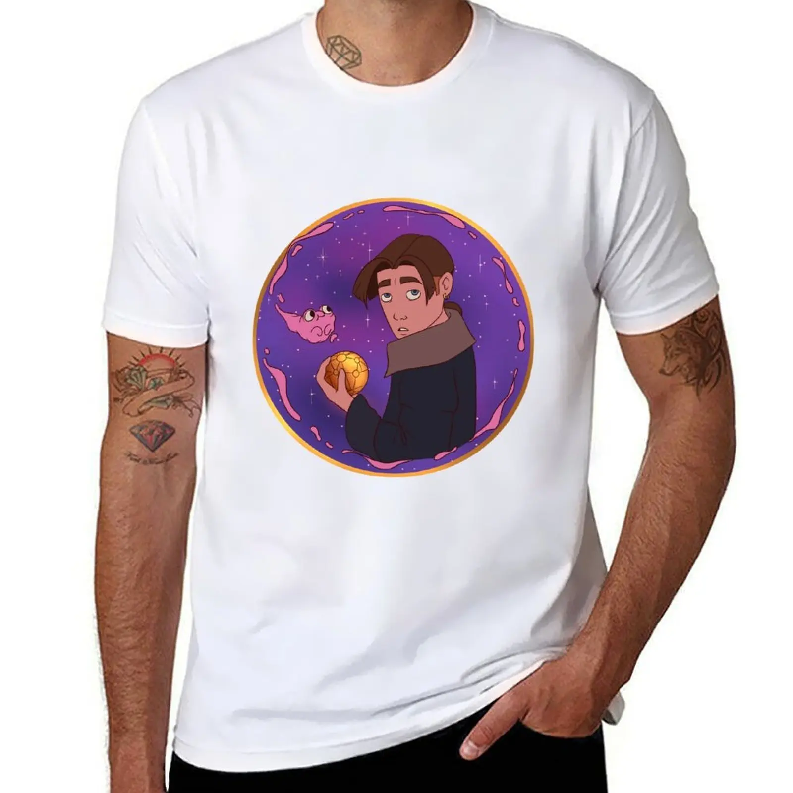 

Jim Hawkins & Morph T-Shirt t shirts for man graphic funny man t shirt cotton high quality T-Shirt