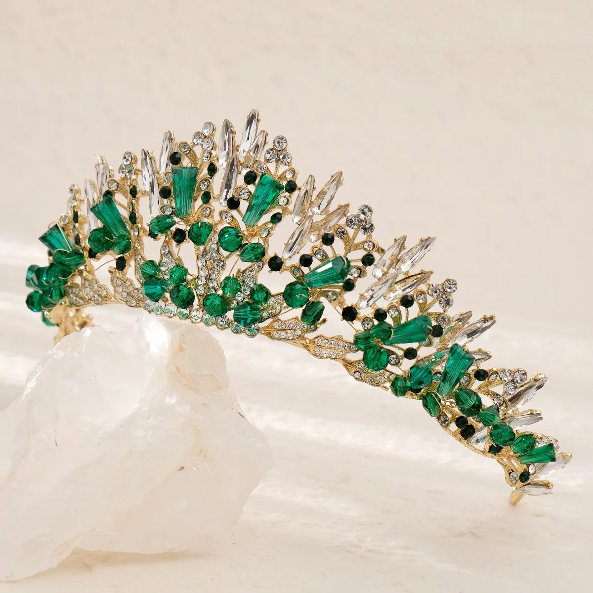 CC التيجان للنساء الزفاف إكسسوارات الشعر خوذة الزفاف المشاركة Hairwear خمر Headbands كريستال التويج هدية hx710 #3