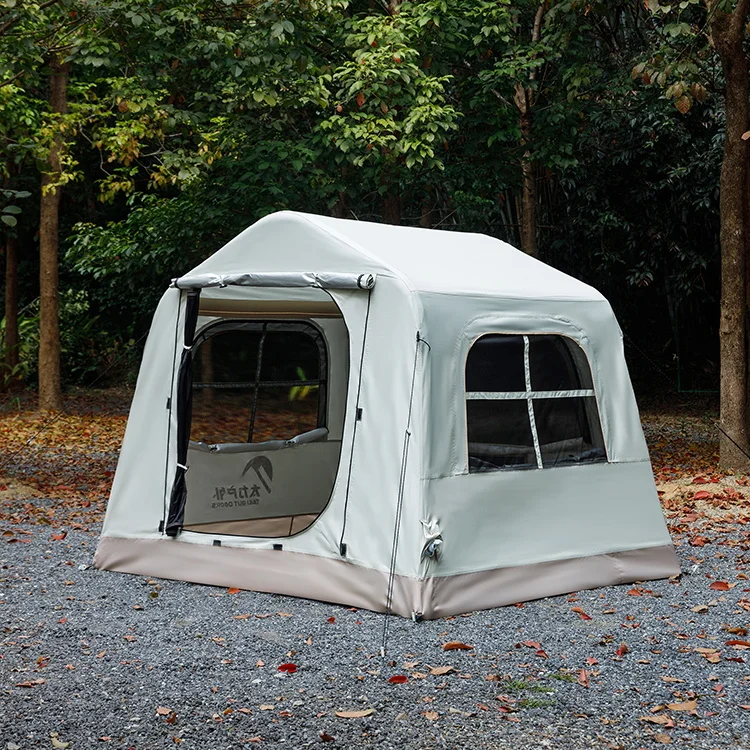 

Портативная водонепроницаемая семейная палатка для кемпинга на четыре сезона, уличная надувная палатка Оксфорд для 1-3 человек, стиль путешествий на крыше