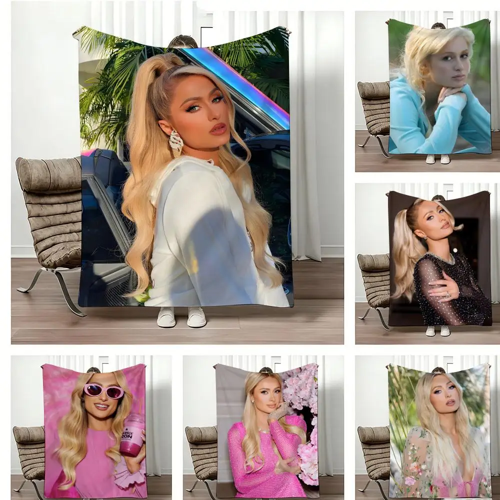 Celebrity P-Paris HiltonS Throw Lightweight 240g Flannel Blanket Soft Skin-friendly for Summer Cooling