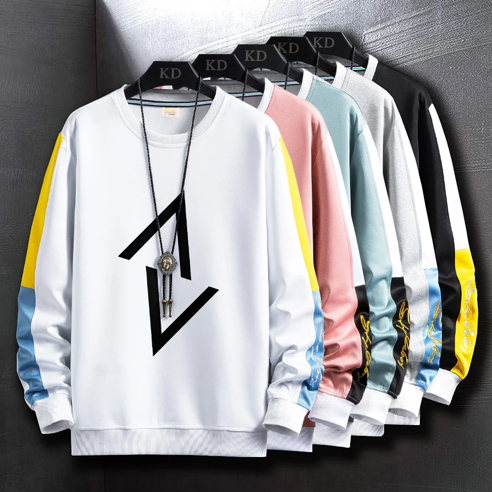 

Casual Sweatshirts Men Spring Autumn Harajuku Style Clothes Men Tops Fashion Clothing Outwear Long Sleeve Sweatshirts Men 2022