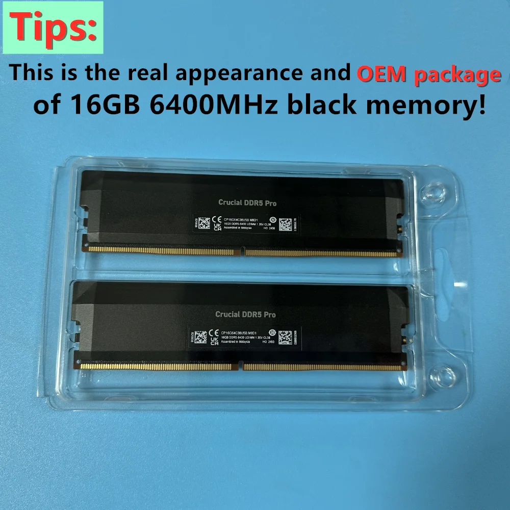 Crucial DDR5 Pro RAM 32GB 16GB 6000MHz 6400MHz Overclocking